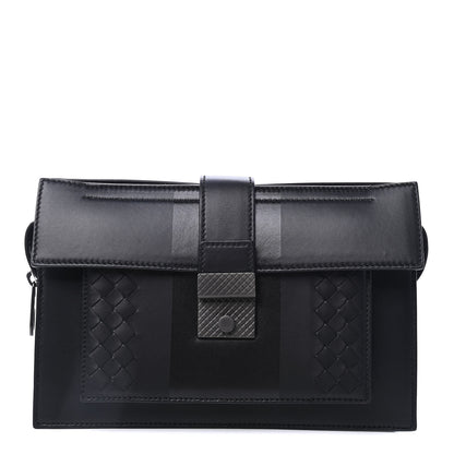 Bottega Veneta Nappa Intrecciato Lock Pouch Black 1 of 4