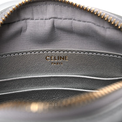 Celine Laminated Calfskin Quilted Small C Charm Bag Silver 6 of 9