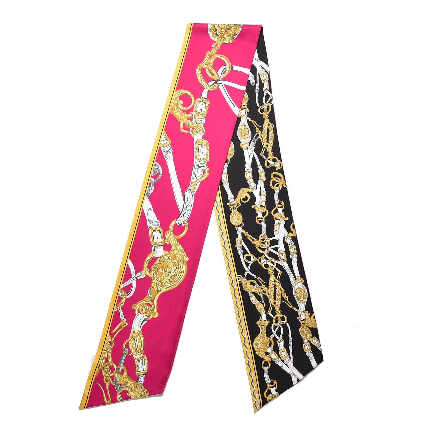 Silk Brides De Gala Maxi Twilly Fuchsia Noir Vieil Or