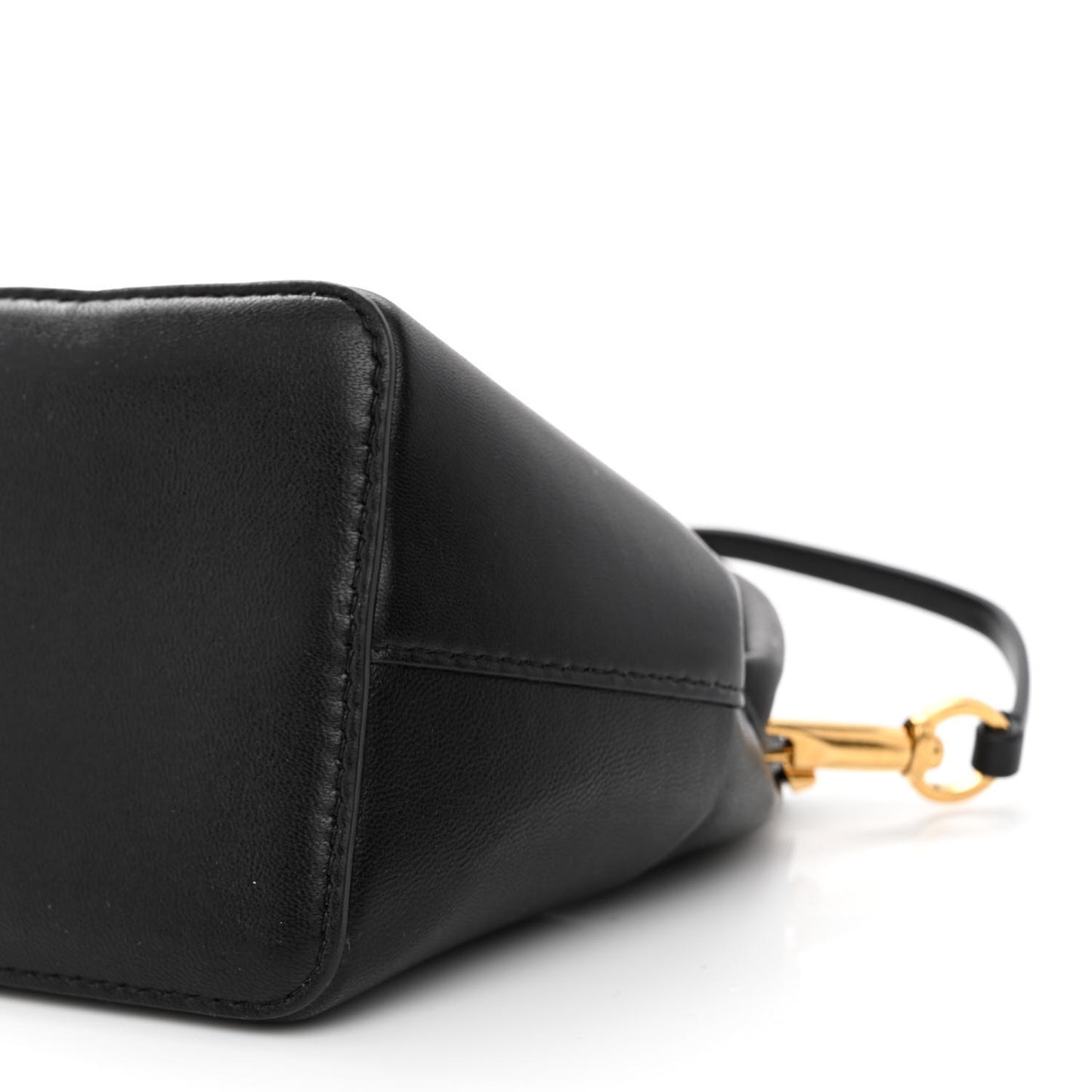 Nappa Mini Vlogo Bucket Bag Black