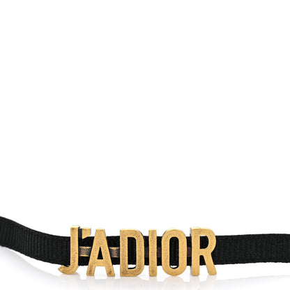 Christian Dior Grosgrain Ribbon J'Adior Logo Choker Necklace Black 4 of 5