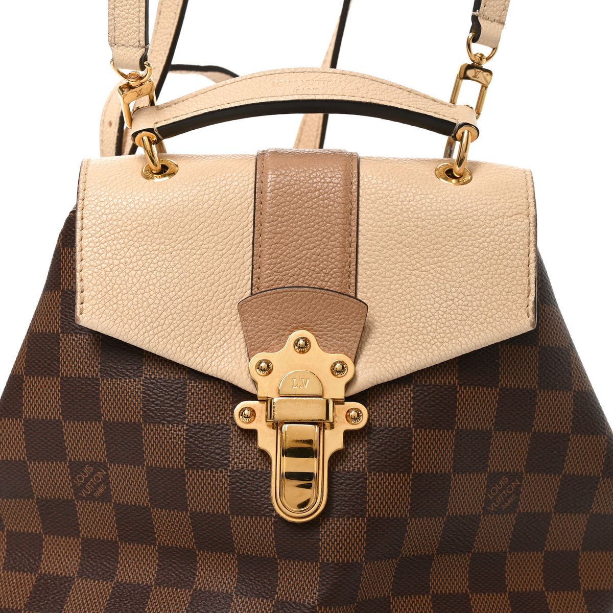 Louis Vuitton Damier Ebene Clapton Backpack Creme 7 of 10