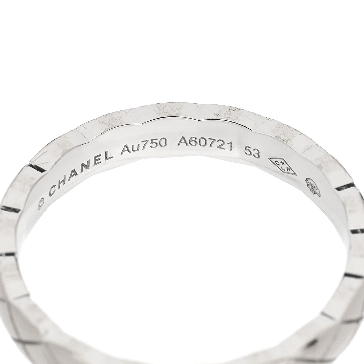 Chanel 18K White Gold Mini Coco Crush Ring 53 6.5 3 of 4