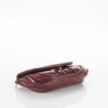 Chanel Caviar Half Moon Wallet On Chain WOC Dark Red 4 of 8