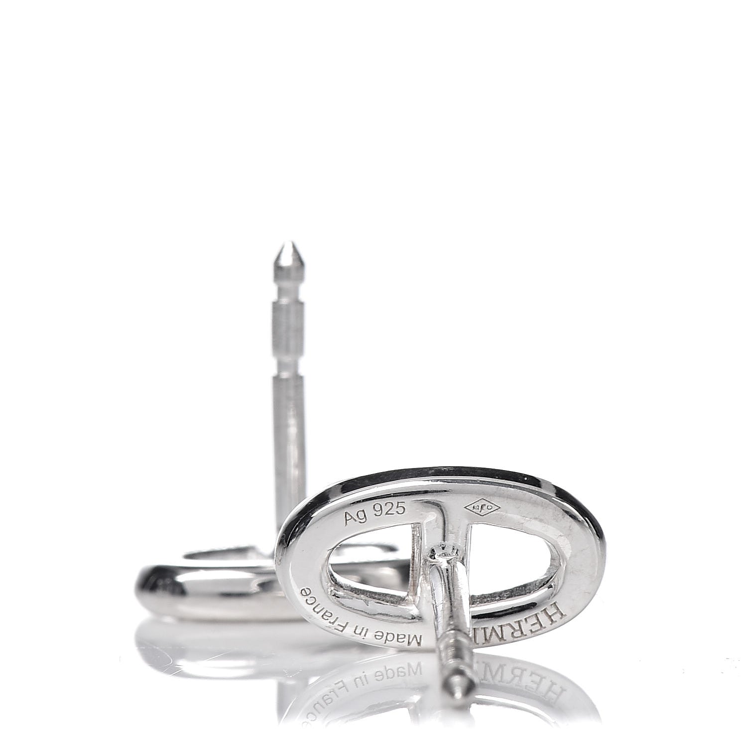 Hermes Sterling Silver TPM Farandole Earrings 4 of 5