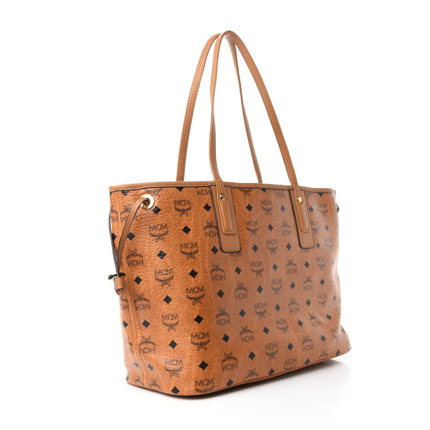 Visetos Medium Liz Reversible Shopper Tote Cognac