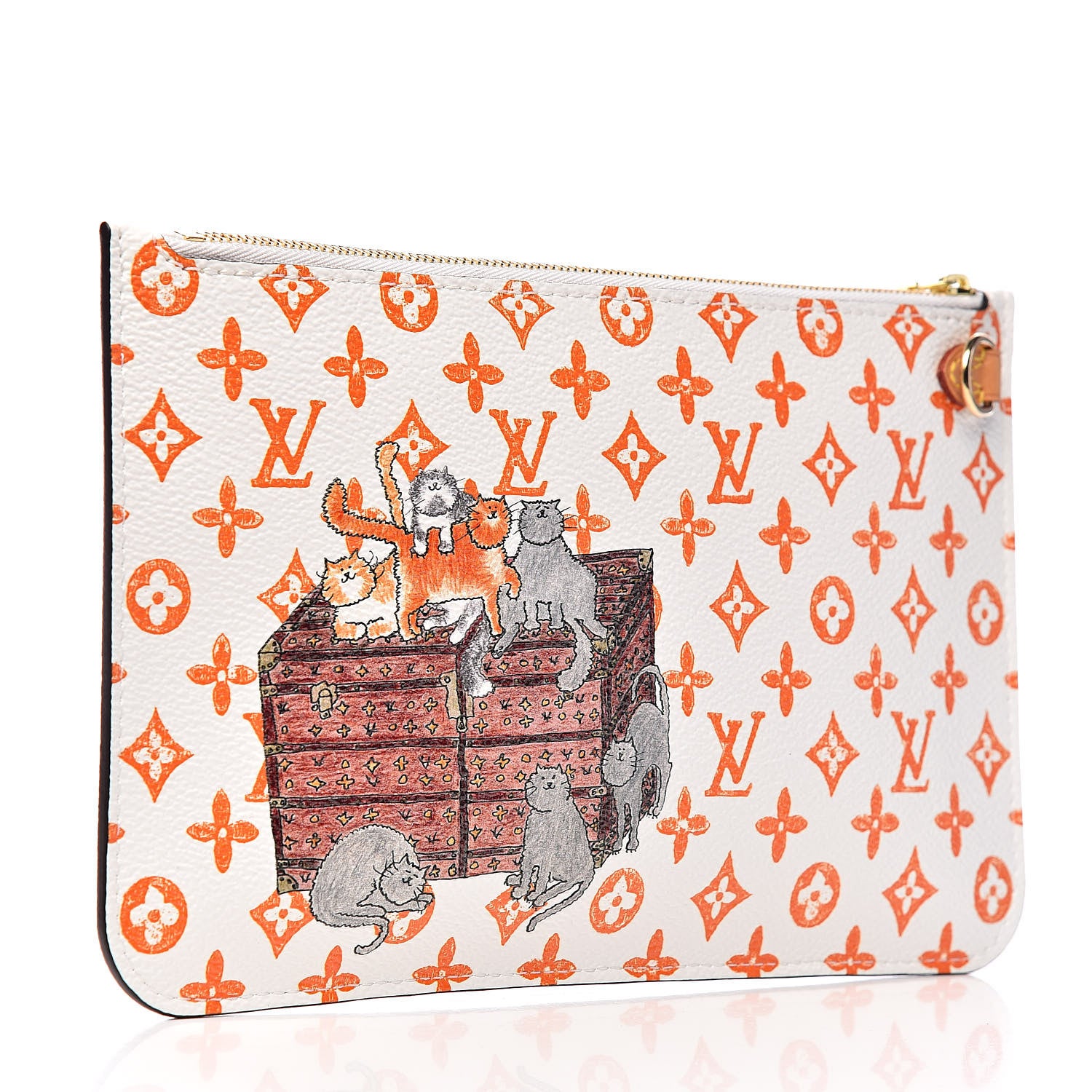Louis Vuitton Catogram Neverfull MM GM Pochette White 3 of 7