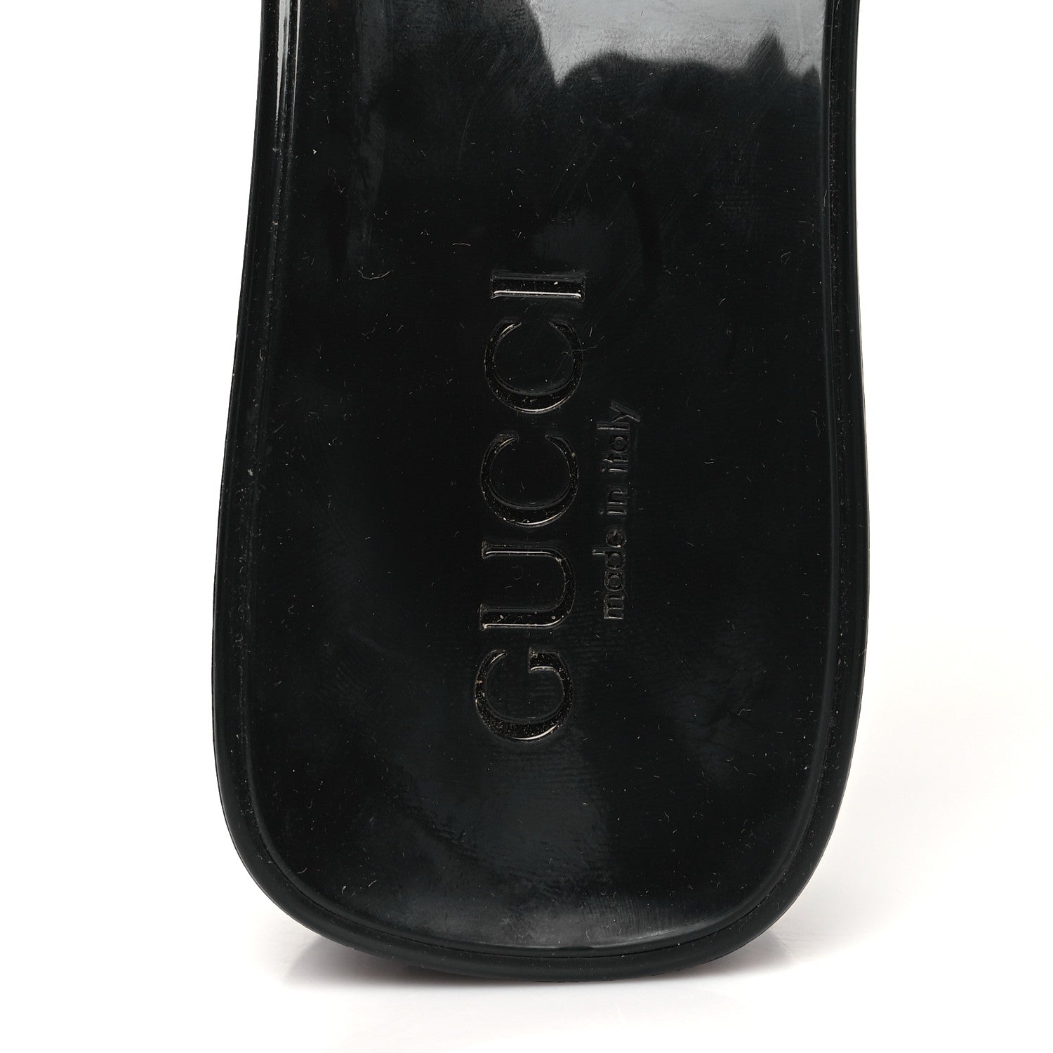 Gucci Rubber Gucci Logo Womens Platform 20/60mm Slide Sandals 36 Black 8 of 10
