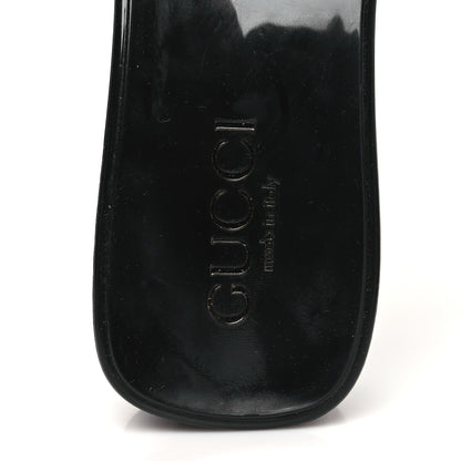 Gucci Rubber Gucci Logo Womens Platform 20/60mm Slide Sandals 36 Black 8 of 10