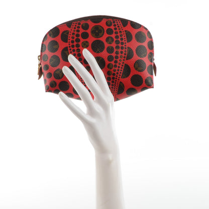 Louis Vuitton Monogram Kusama Pumpkin Dots Cosmetic Pouch Red 2 of 7