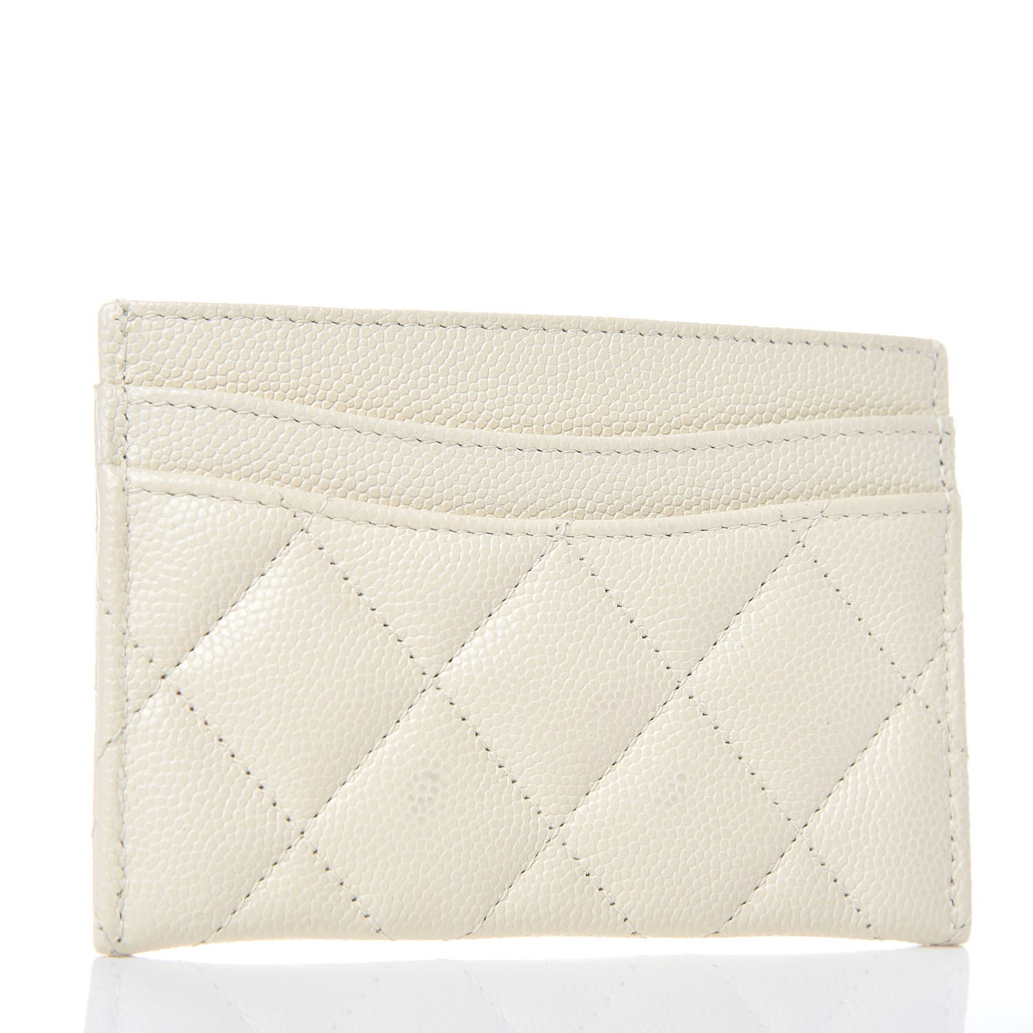 Chanel Caviar Quilted Card Holder White 3 of 9