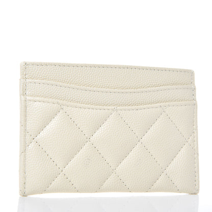 Chanel Caviar Quilted Card Holder White 3 of 9