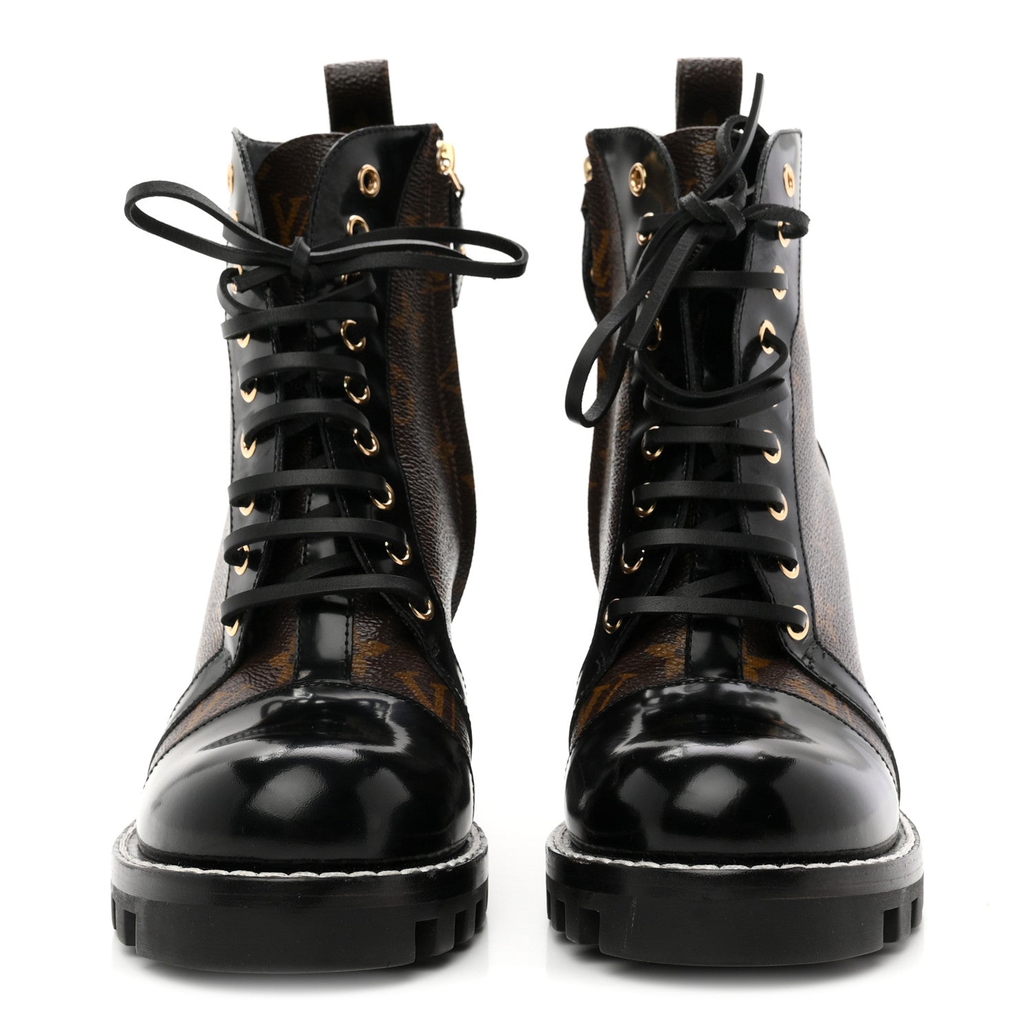 Louis Vuitton Patent Calfskin Monogram Star Trail Ankle Boots 39 Black 3 of 10
