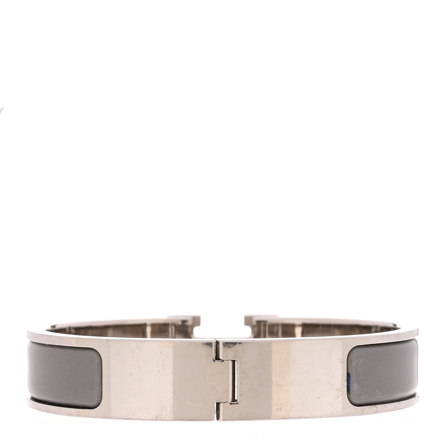 Enamel Narrow Clic Clac H Bracelet PM Gris Macadam