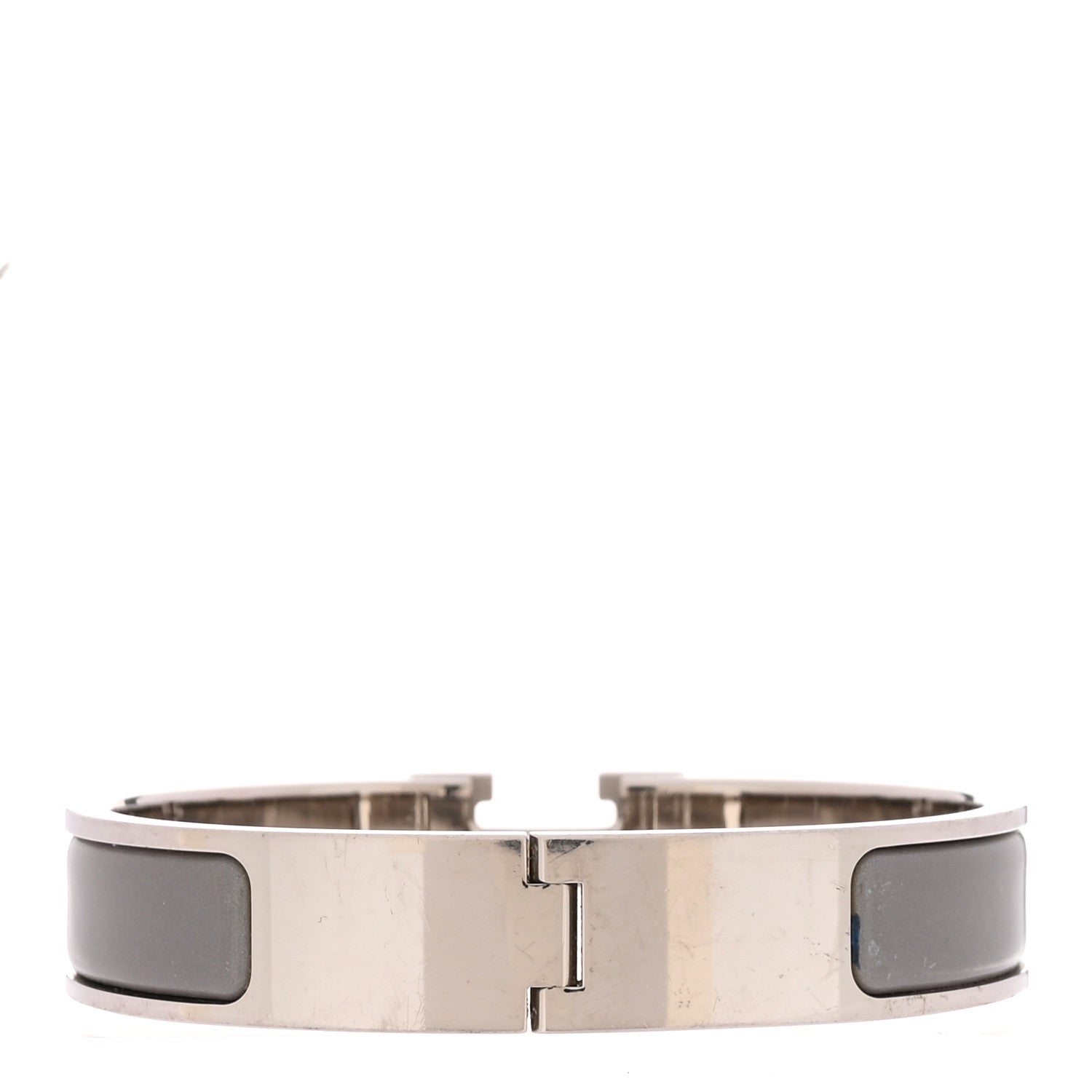 Hermes Enamel Narrow Clic Clac H Bracelet PM Gris Macadam 3 of 4