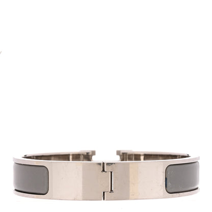 Hermes Enamel Narrow Clic Clac H Bracelet PM Gris Macadam 3 of 4