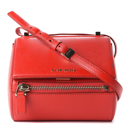Givenchy Textured Calfskin Mini Pandora Box Crossbody Bag Red 1 of 10