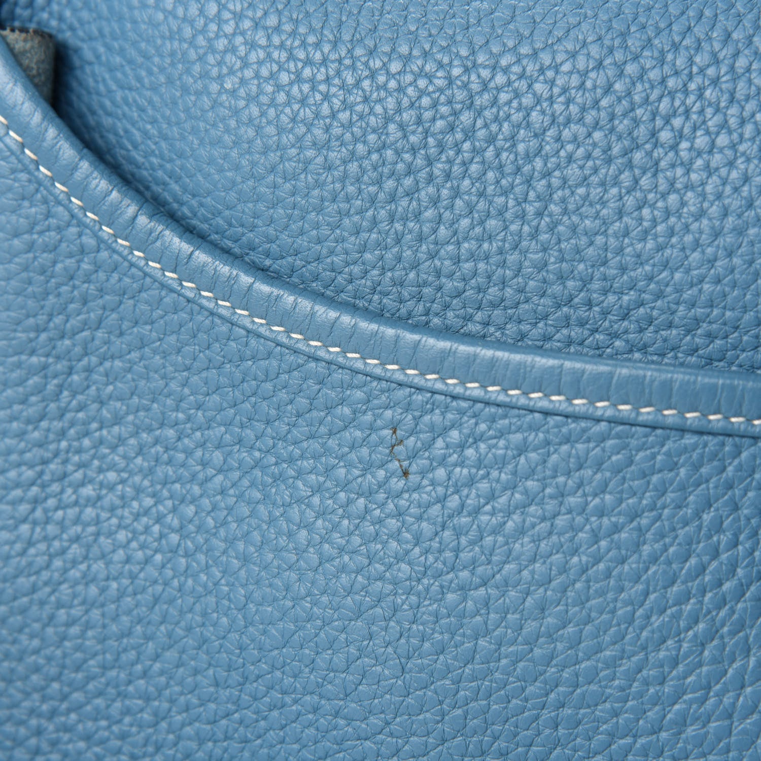 Hermes Taurillon Clemence Evelyne III GM Blue Jean 9 of 12