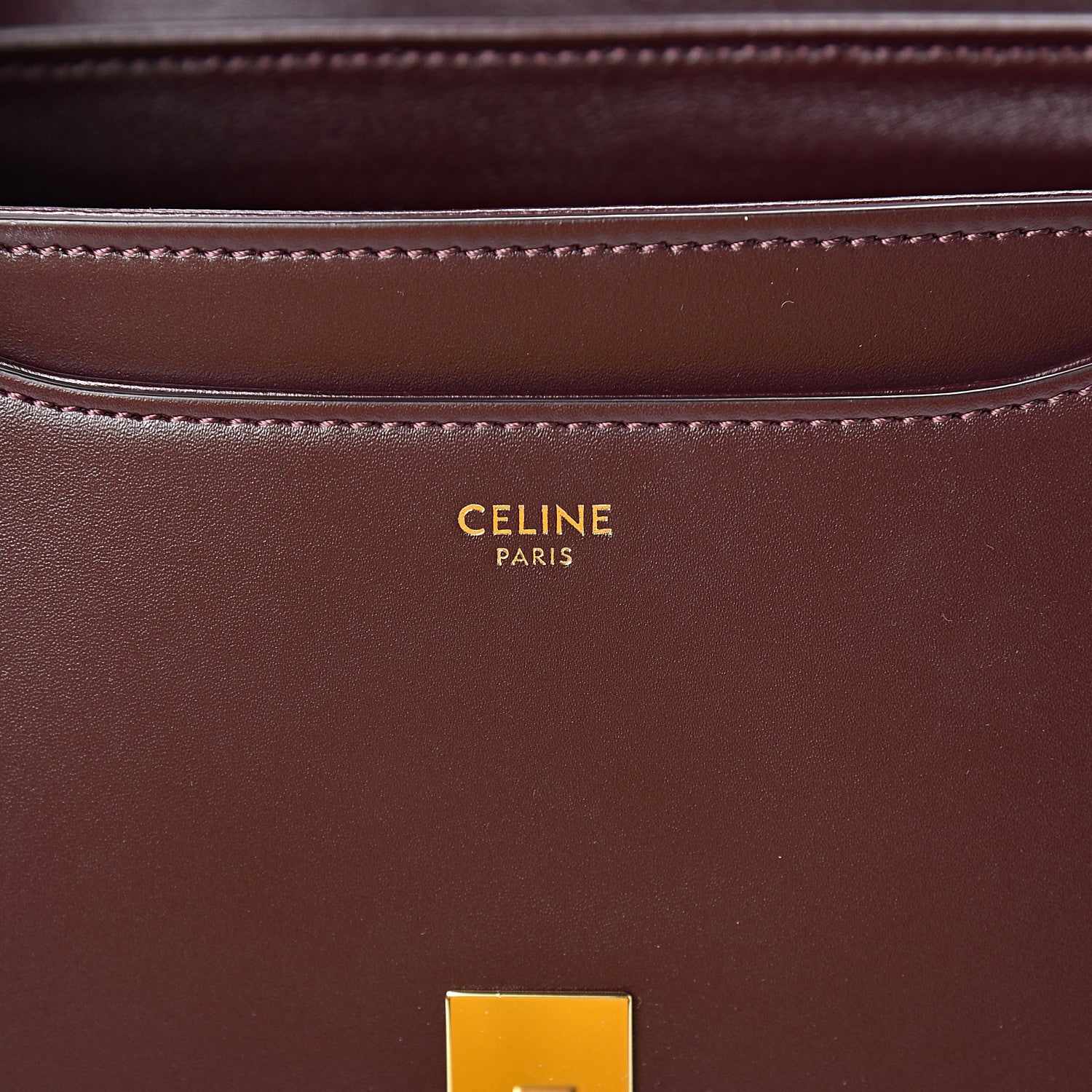 Celine Burgundy Satinated Calfskin Besace 16 Burgundy 6 of 11