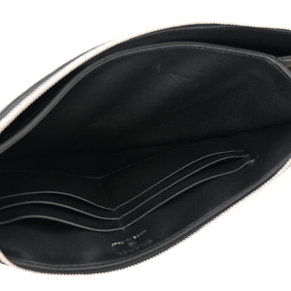 Chanel Metallic Lambskin Wave Clutch Black Silver 5 of 11