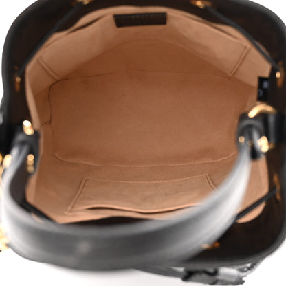 Gucci Glazed Textured Calfskin Web Small Ophidia Bucket Bag Black 5 of 11