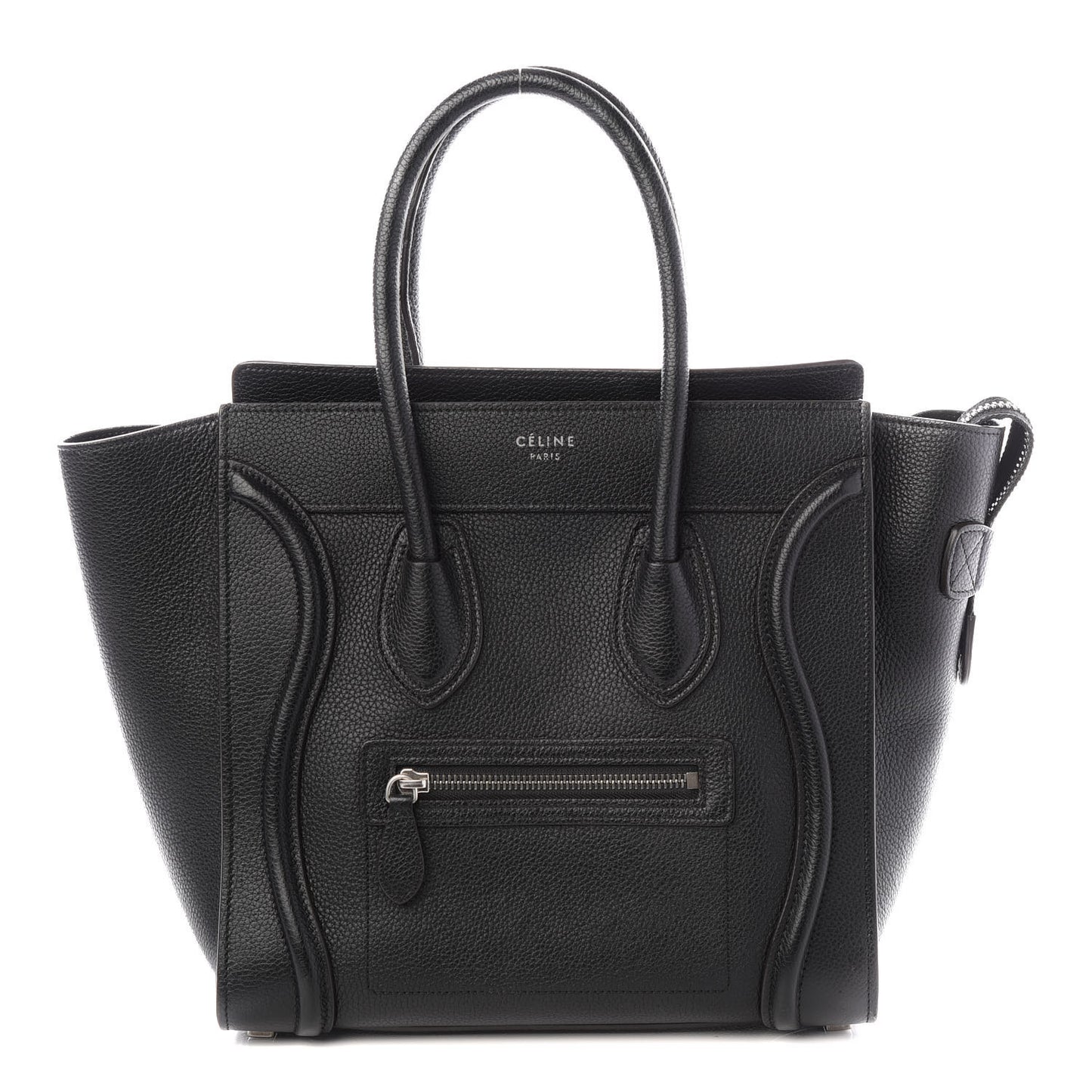 Drummed Calfskin Micro Luggage Black