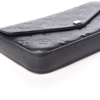 Louis Vuitton Empreinte Pochette Felicie Chain Wallet Black 8 of 9