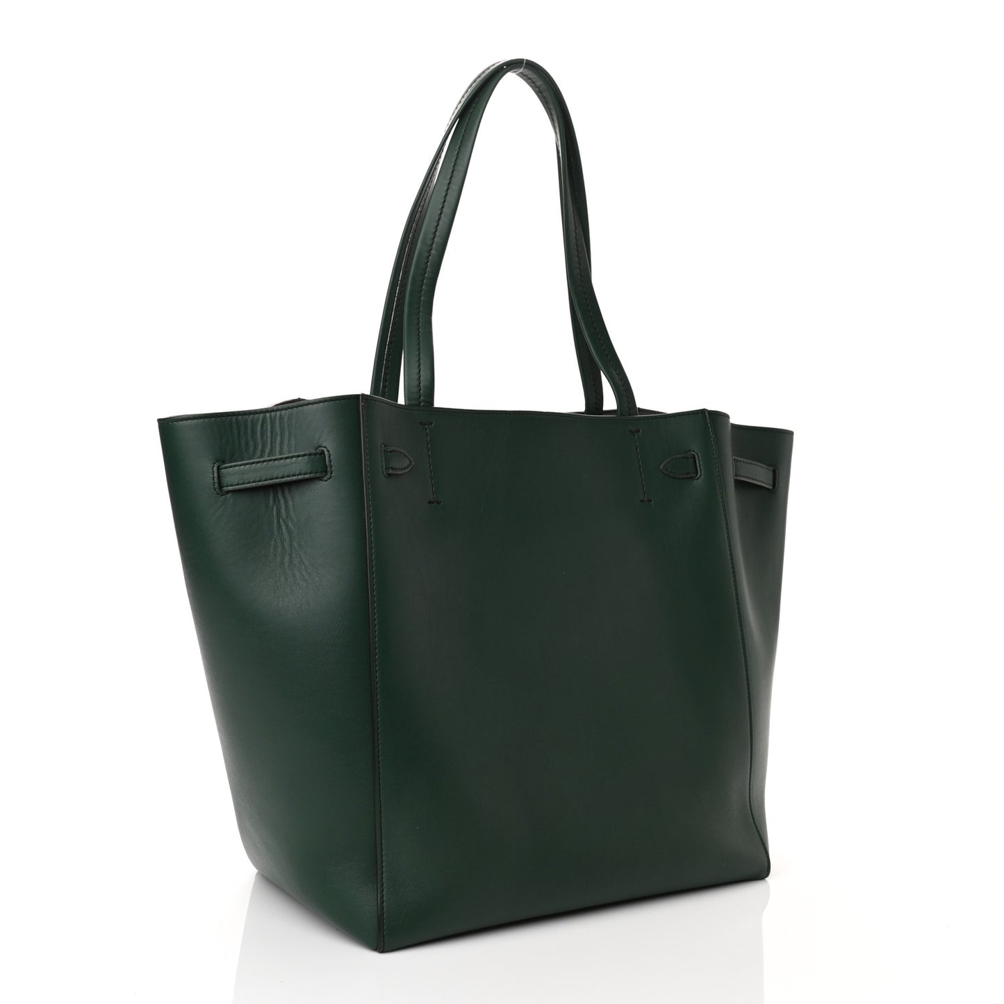 Smooth Calfskin Small Belt Cabas Phantom Dark Green