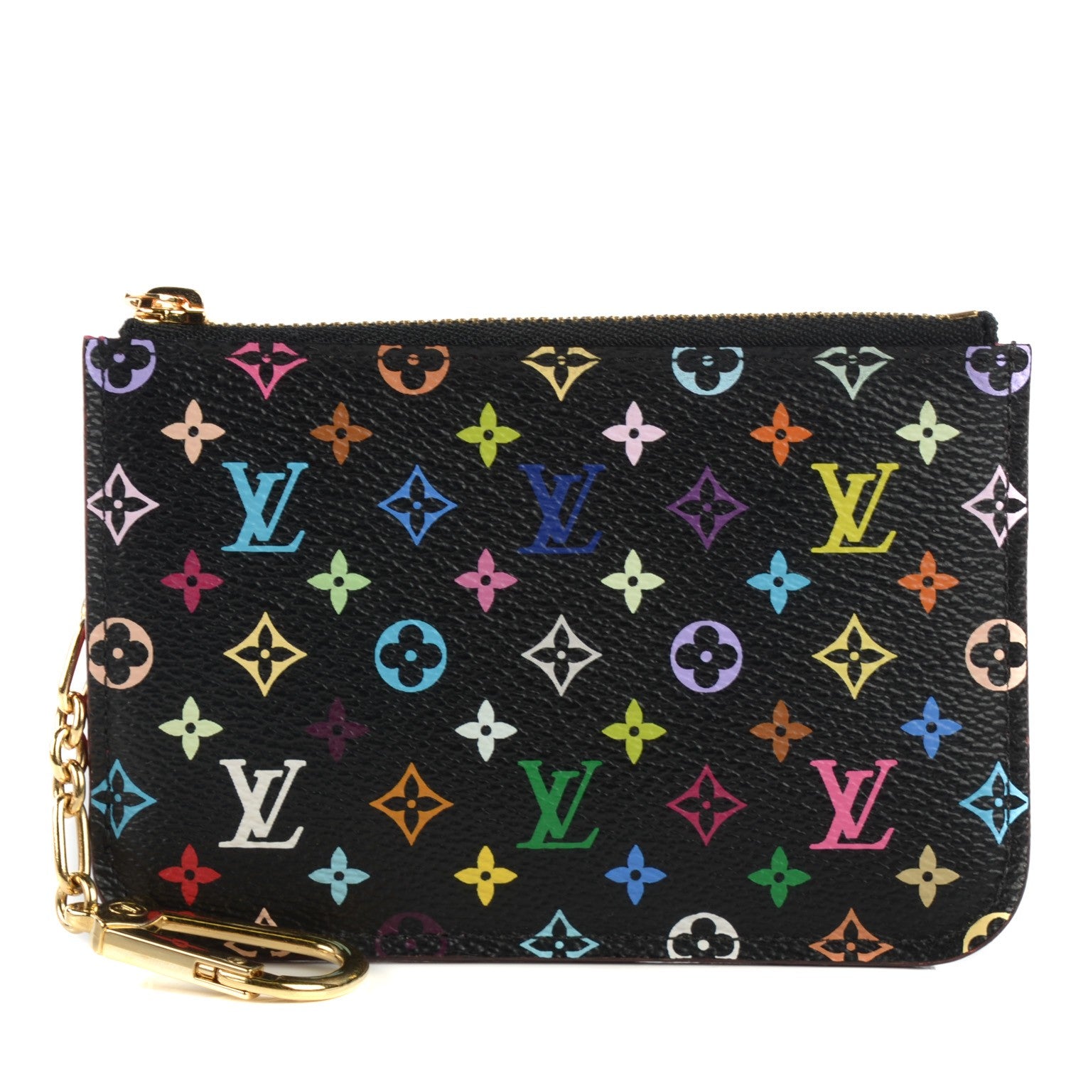 Louis Vuitton Monogram Multicolor Key Pouch Black Grenade 1 of 7