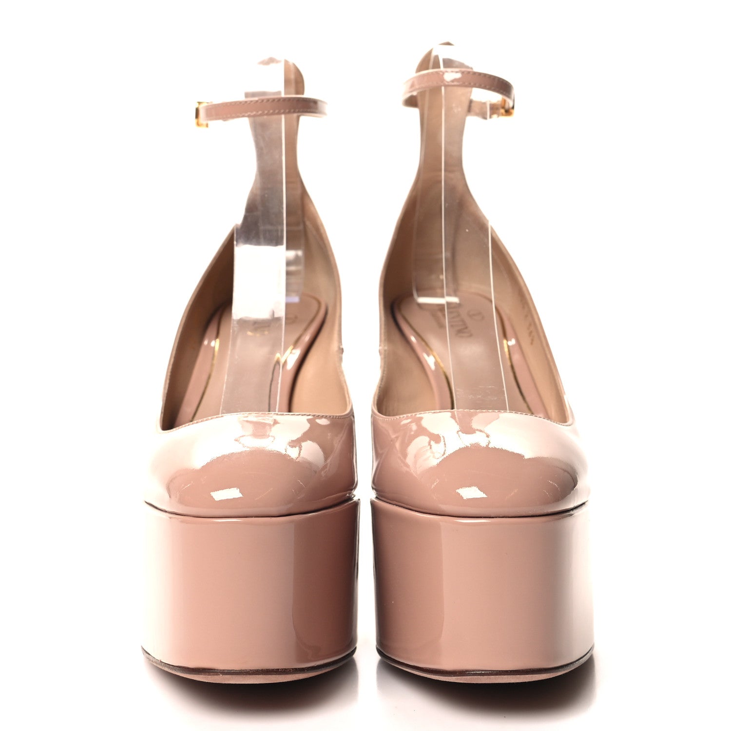 Valentino Garavani Patent Tan-Go 50/120mm Platform Pumps 36.5 Rose Cannelle 2 of 9