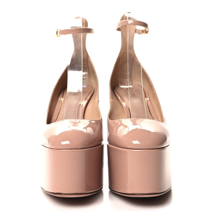 Valentino Garavani Patent Tan-Go 50/120mm Platform Pumps 36.5 Rose Cannelle 2 of 9