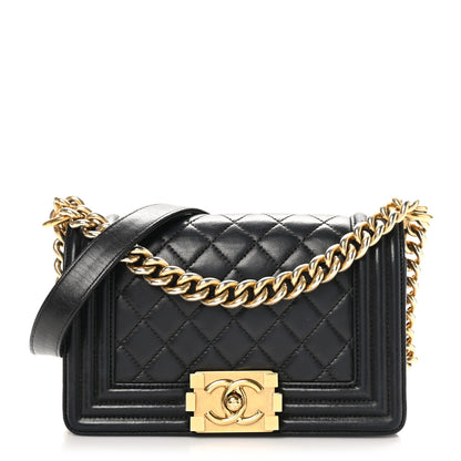 Chanel Lambskin Quilted Small Boy Flap Black 1 of 11