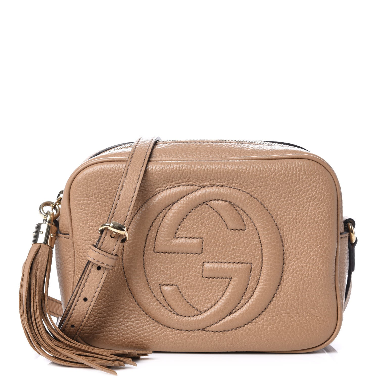 Gucci Pebbled Calfskin Small Soho Disco Bag Rose Beige 1 of 9