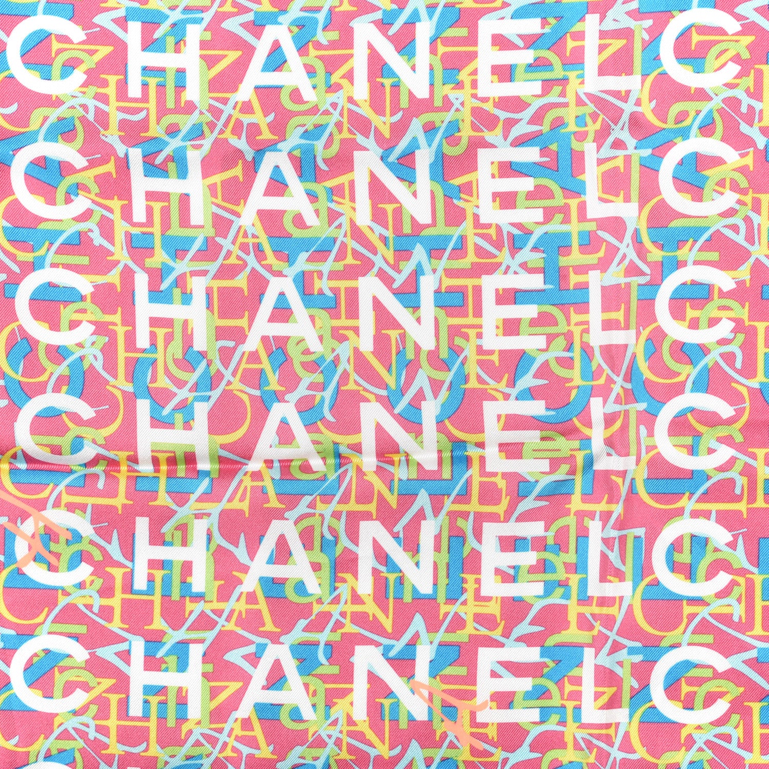 Chanel Silk CC Logo Square Scarf Multicolor 2 of 3