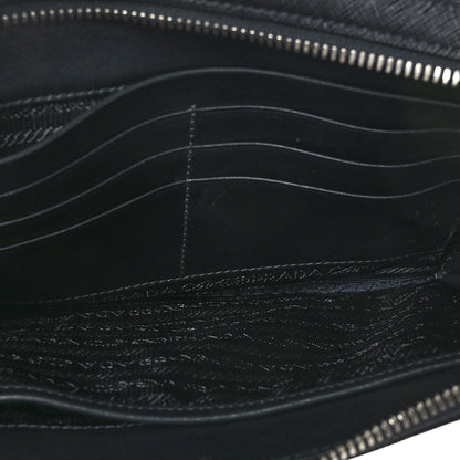 Prada Saffiano Travel Pouch Black 5 of 9