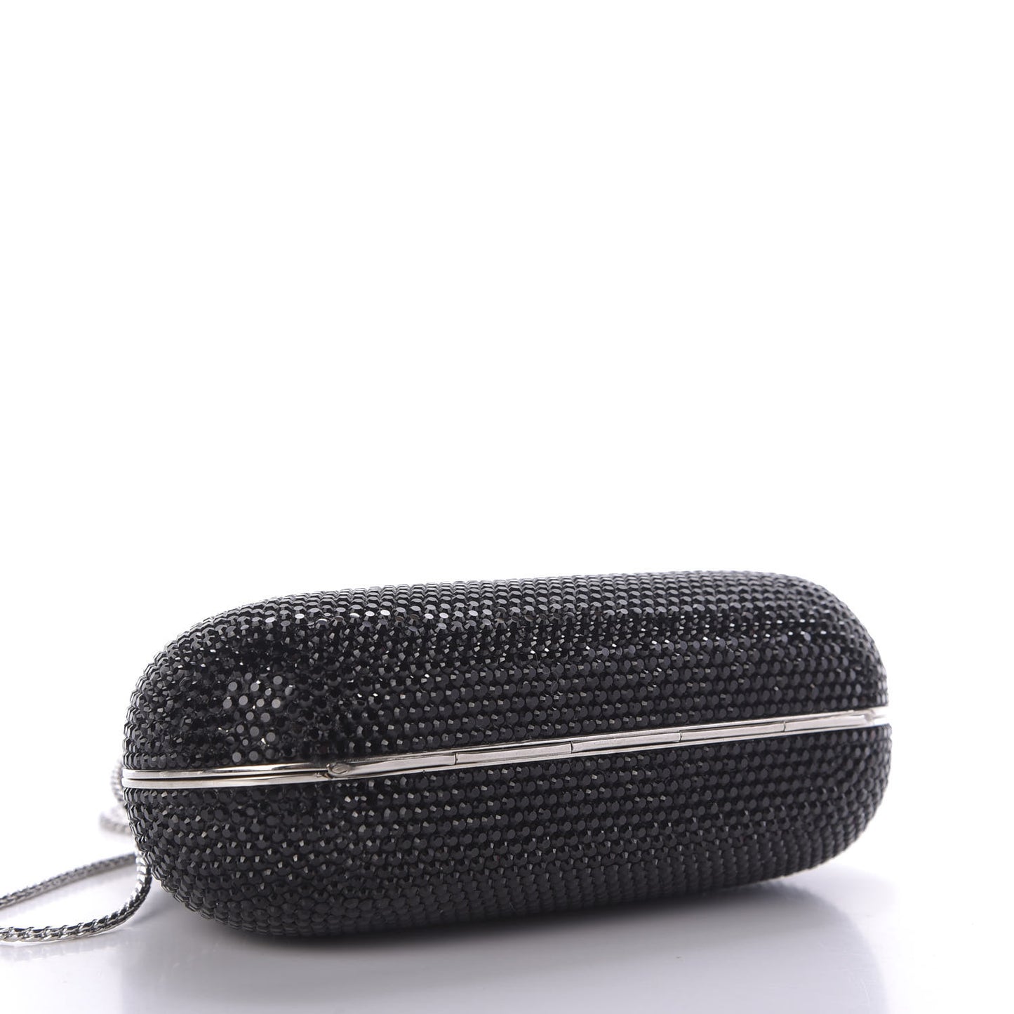 Swarovski Crystal Minaudiere Clutch Black