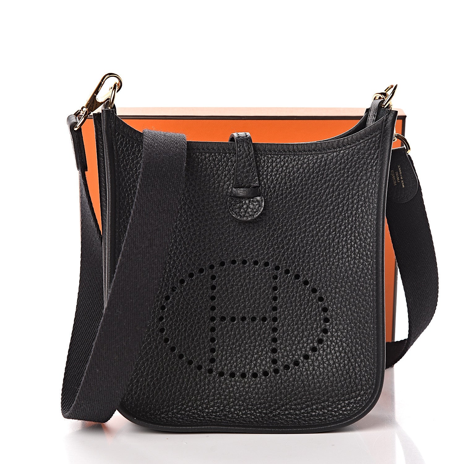 Hermes Taurillon Clemence Evelyne TPM Black 11 of 11