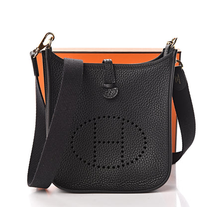 Hermes Taurillon Clemence Evelyne TPM Black 11 of 11