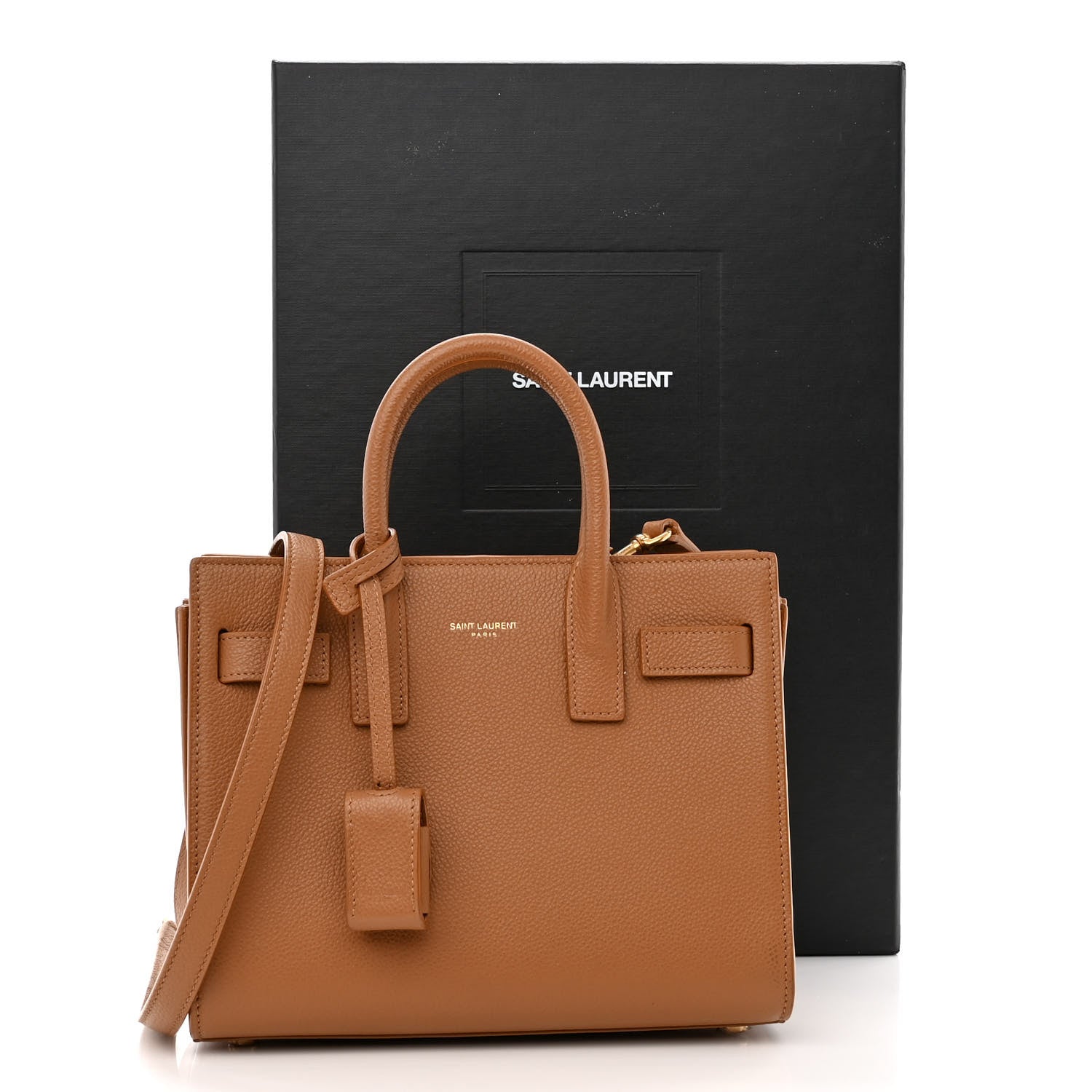 Saint Laurent Grained Calfskin Nano Sac De Jour Cinnamon 1334586
