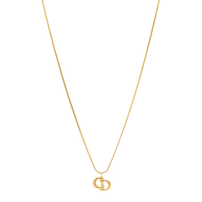 Christian Dior Metal CD Necklace Gold 1 of 6