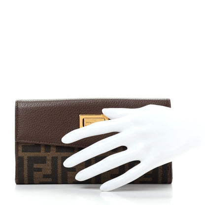 Fendi Zucca Vitello Continental Wallet Tobacco 2 of 10
