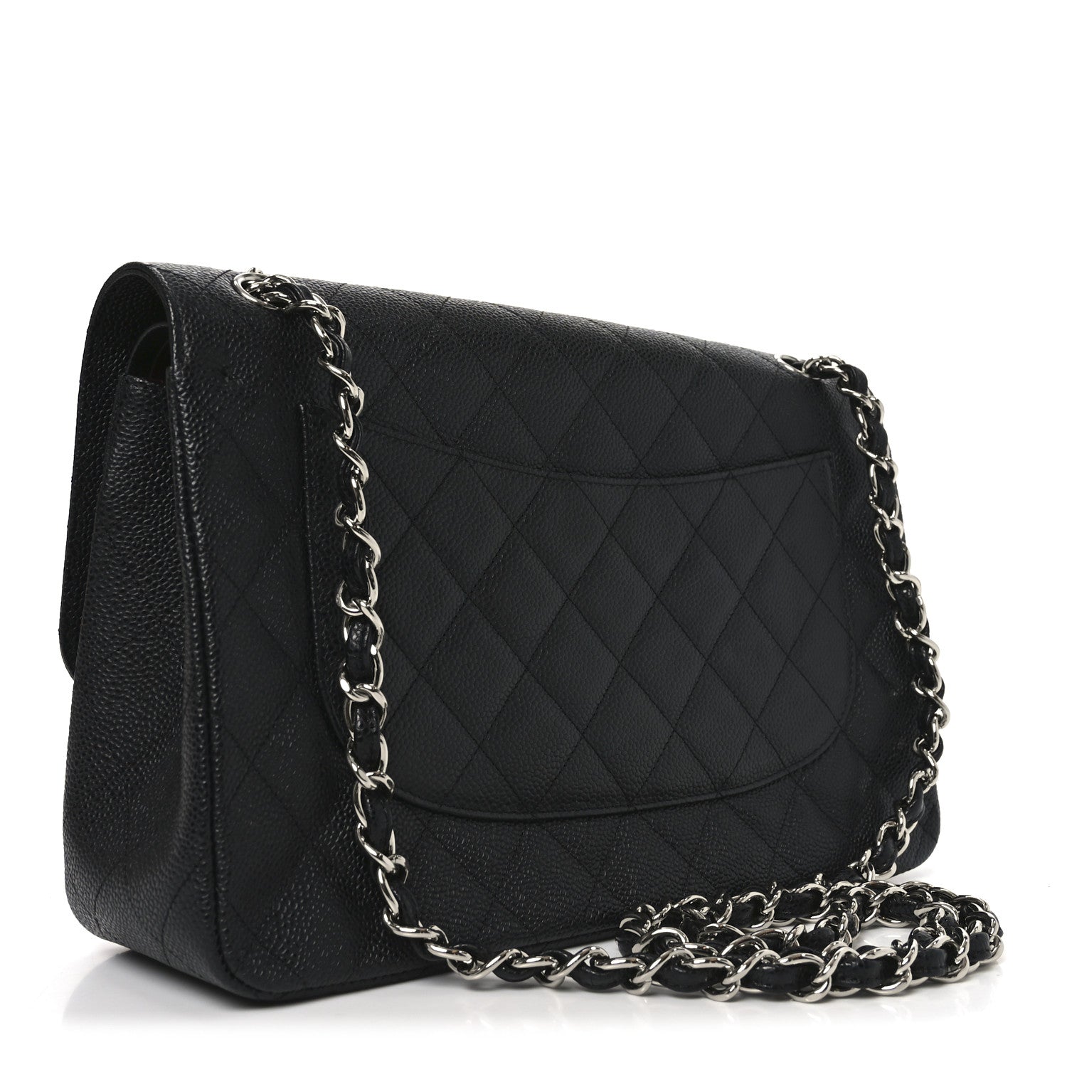 Chanel Caviar Quilted Jumbo Double Flap Black 3 of 11