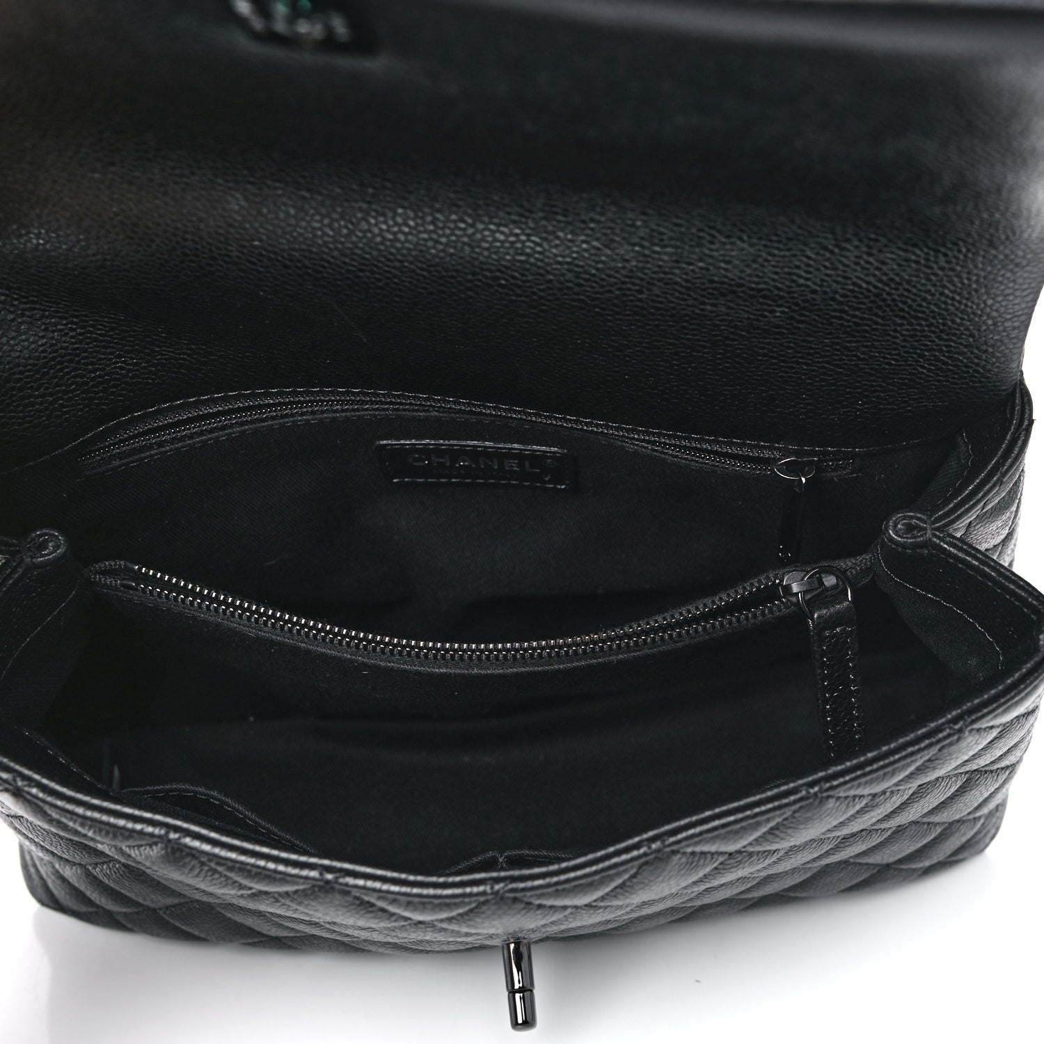 Chanel Caviar Quilted Small Coco Handle Flap So Black 5 of 15