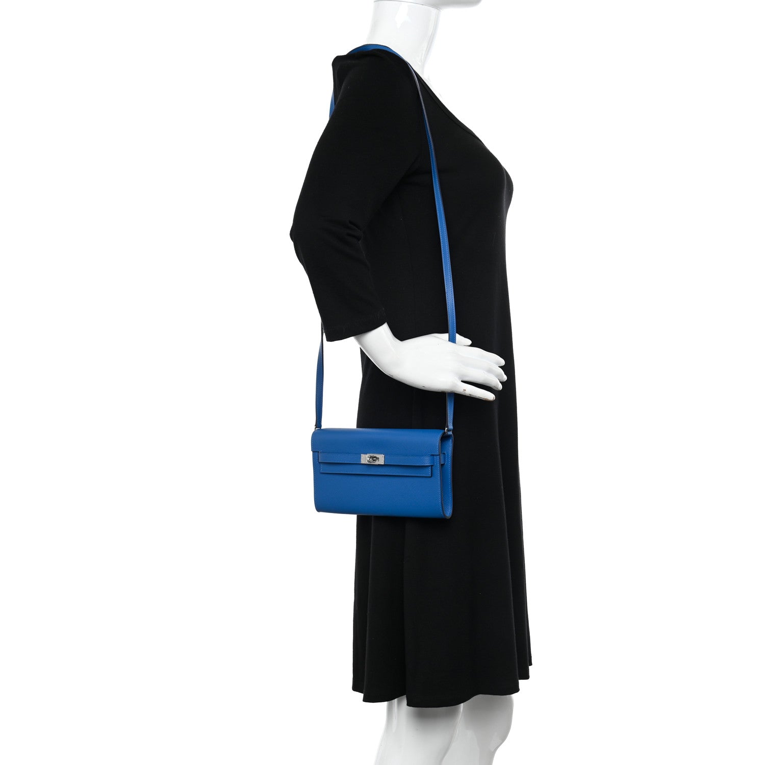 Hermes Evercolor Kelly To Go Wallet Bleu France 2 of 10