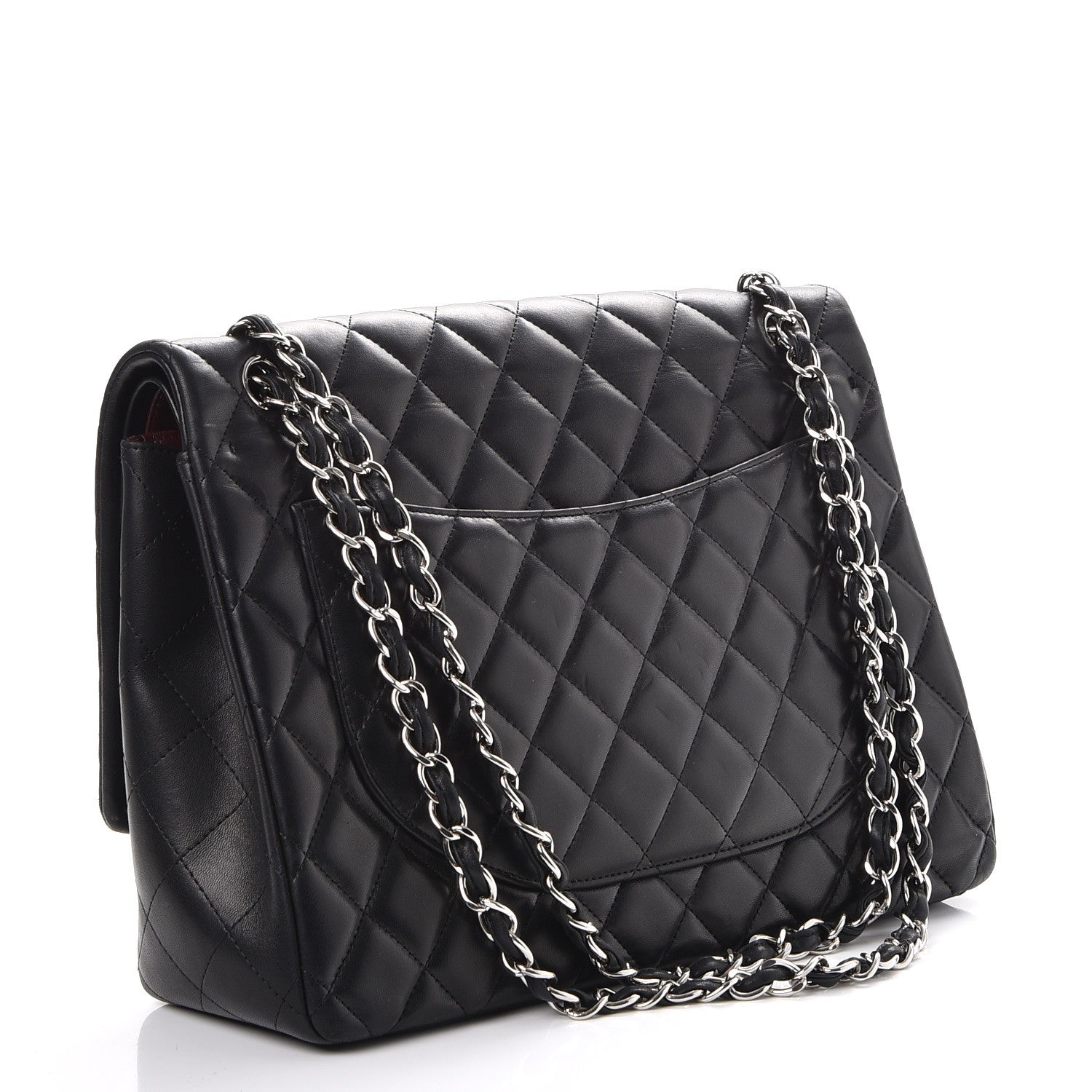 Chanel Lambskin Quilted Maxi Double Flap Black 4 of 12