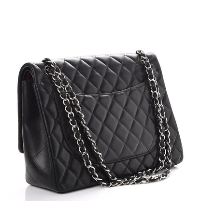 Chanel Lambskin Quilted Maxi Double Flap Black 4 of 12