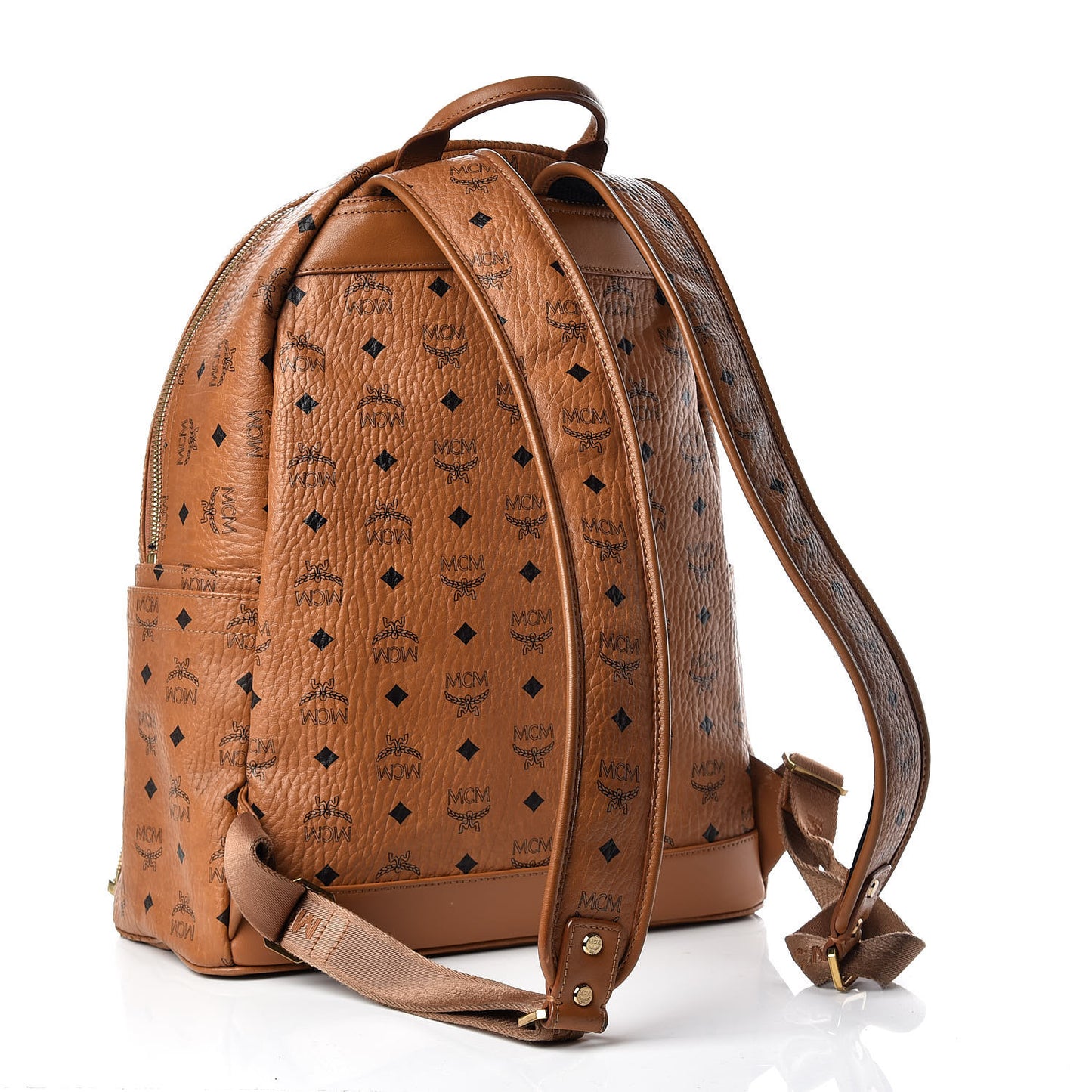 Visetos Studded Medium Dual Stark Backpack Cognac