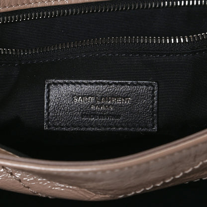 Saint Laurent Crinkled Calfskin Matelasse Monogram Medium Niki Chain Satchel Light Taupe 7 of 11