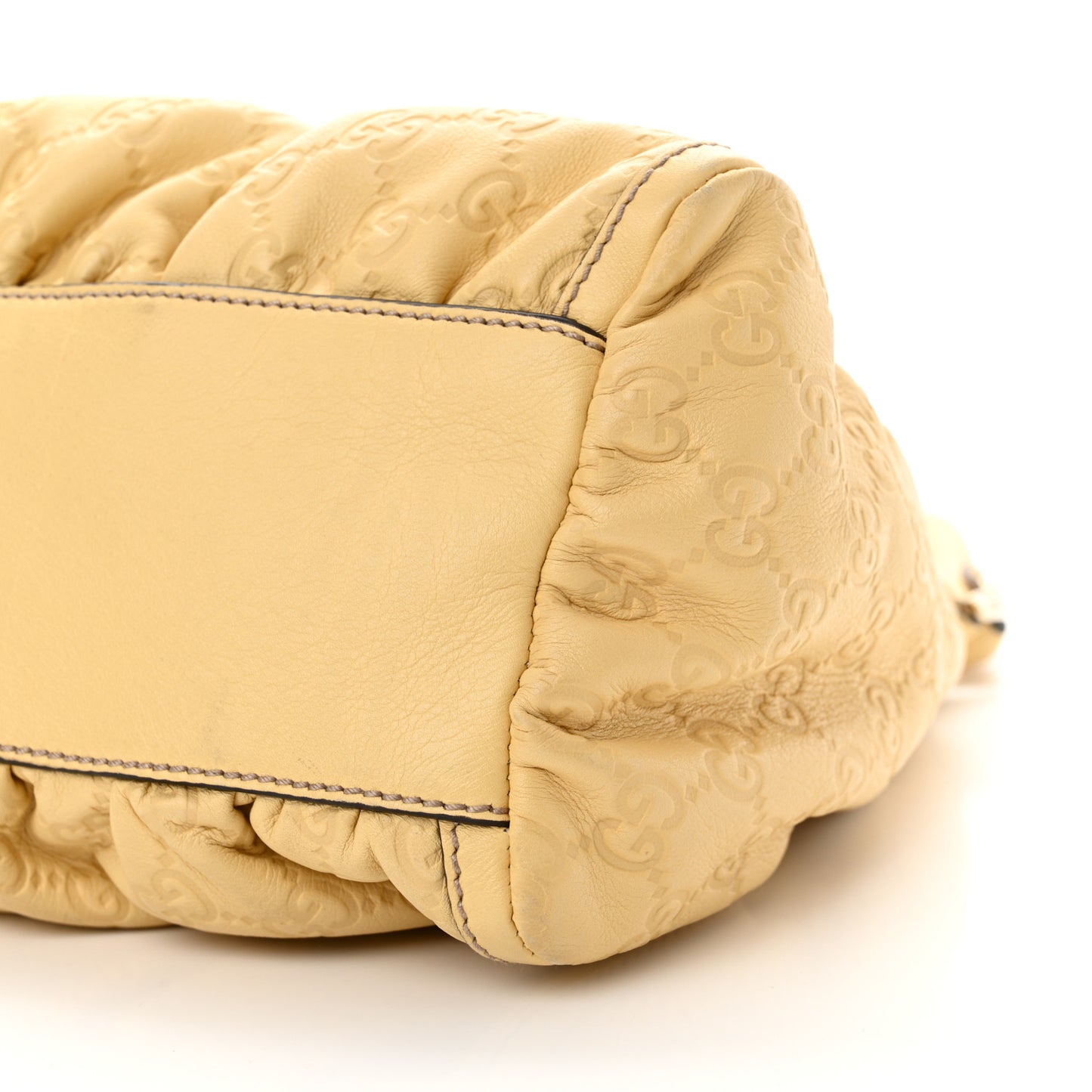 Guccissima Small D Gold Ring Shoulder Bag Yellow