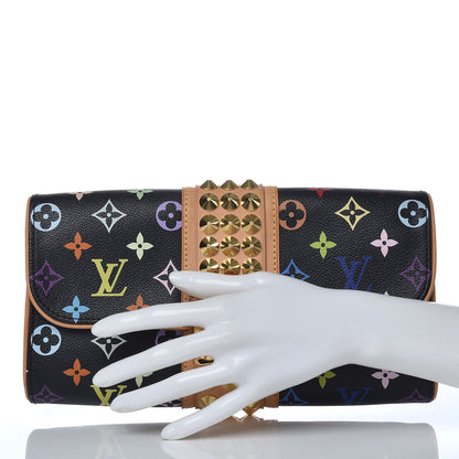 Louis Vuitton Monogram Multicolor Courtney Clutch Black 2 of 10